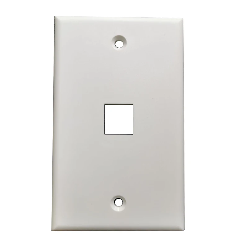 1 Port Faceplate 1 Порт CAT6 RJ45 Keystone Jack настенная пластина Женский и Женский Разъем LAN в белом цвете для Интернет Патч-корда США Лицевая панель - Цвет: 1 Port Faceplate