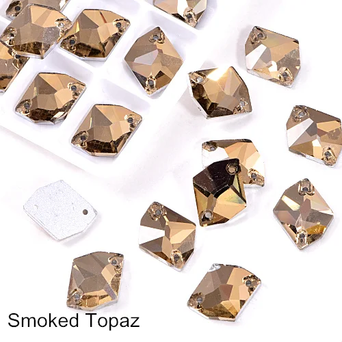 Smoked Topaz Космические стеклянные хрустальные пришивные стразы с плоским основанием пришивные стразы много цветов швейные стразы свадебное платье B3117 - Цвет: Smoked Topaz