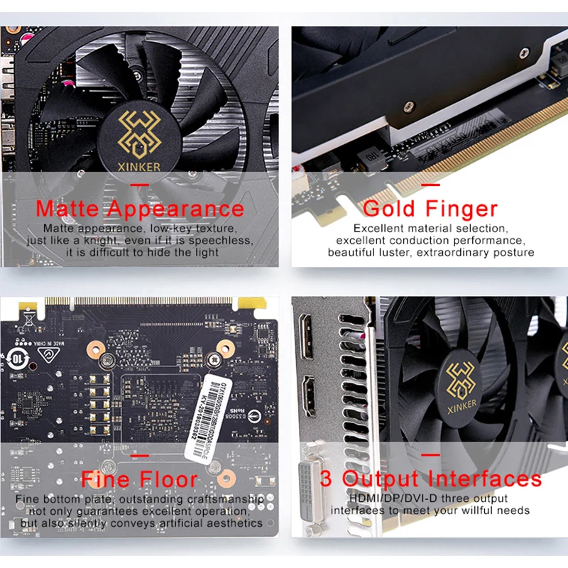  Video Card GTX1050 for NVIDIA GeForce GTX 1050 2GB GDDR5 128Bit Gaming Video Graphics Cards Desktop