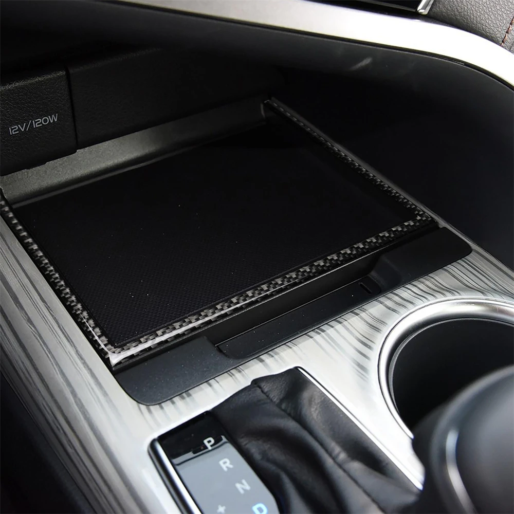 

Interior Decoration Storage Box U Frame Cover Trim Carbon Fiber Stickers for Toyota Camry 8 2018-2019 Car Decals Accessories