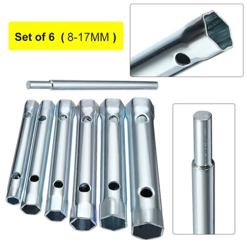 

6pcs 8-17mm Steel Spark Plug Wrench Set Spanner Socket Handle Tubular Plumber Motorcycle Accessories