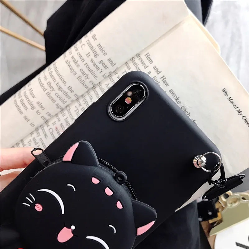 3D мультфильм аниме силиконовый Минни Кошелек для монет кошелек мягкий чехол для телефона iPhone 11 Pro Max X XR XS Max 6 6S 7 8 Plus сумка чехол