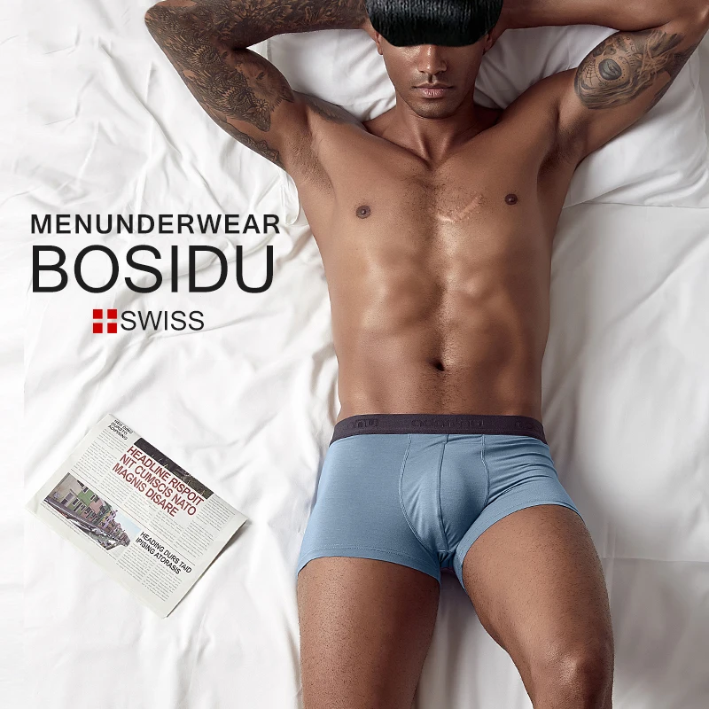 

2019 80S Modal Material Male Underwear Breathable 300 Elements Men Boxer Comfortable Men Shorts 6 Solid Colors Panties
