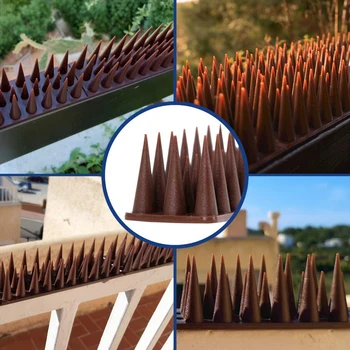 

10PCS Bird Repellant Spikes Anti-Climb Repellent Strips Cat Spike Deterrent Anti Bird Spike Strip Bird Scarer Repeller
