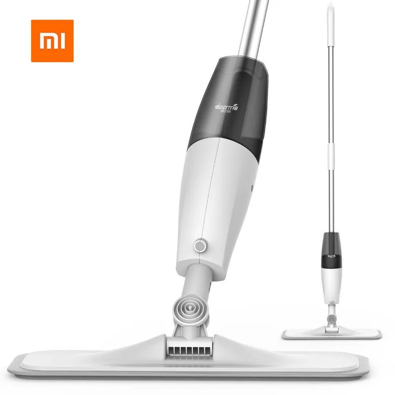 

Original Xiaomi Deerma Water Spraying Sweeper Mijia Floor Cleaner Carbon Fiber Dust Mops 360 Rotating Rod 350ml Tank Waxing Mop