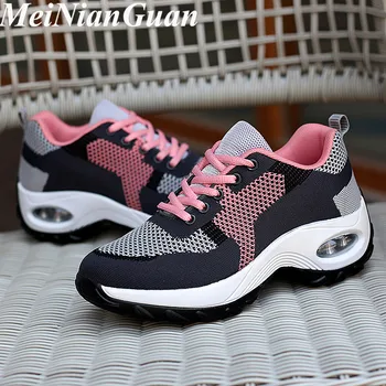 

Low Top Sport Shoes for Women Round Toe Sneakers Ladies Air Cushion Sports Shoes Woman Popular 2020 Women's Shoes Big Size 42 I8