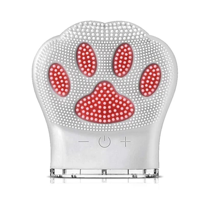 Силиконовая Очищающая щетка в форме кошачьих когтей для лица, очищающая кисть для сужения пор, щетка для мытья лица, инструмент для чистки лица - Color: W
