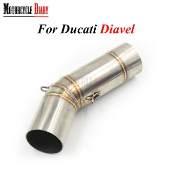 

51mm For Ducatii Diavel Motorcycle Exhaust Slip-On Middle Link Pipe Akrapovi Motorbike Bike Escape Moto Racing Mid Modified atv