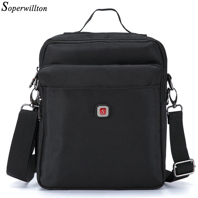 Soperwillton Bolsa De Ombro Masculina Bolsa De Ombro Oxford 1680d Com 