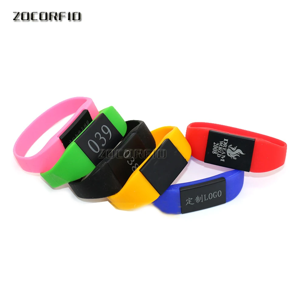 125KHZ/13.56MHZ Rewritable RFID Blank Card Bracelet Silicone Wristband Watch Copy Clone In Access Control