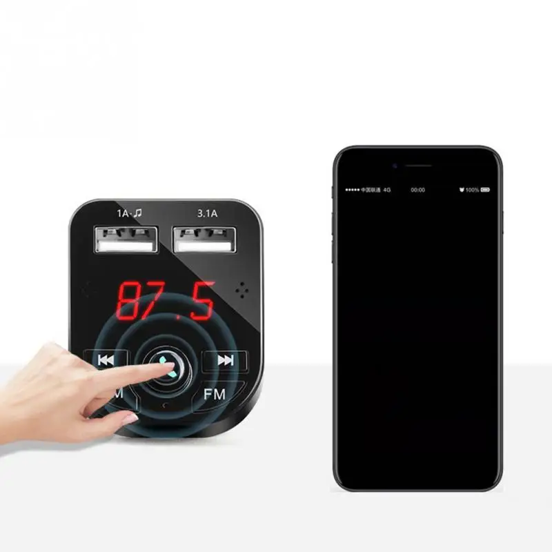 Автомобильный Bluetooth V4.2 fm-передатчик MP3-плеер двойной USB зарядное устройство автомобильные аксессуары автомобильный комплект TF карта беспроводной радио