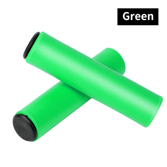 Западные велосипедные Упоры для рук на руль велосипеда силиконовая губка MTB дорожный велосипед Руль мягкая противоскользящая амортизирующая самокат ручки для велосипеда - Цвет: Green
