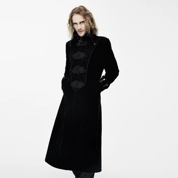 

Devil Fashion Men's Gothic Palace Noble Gentleman Long Jackets Steampunk Winter High Collar Men Thick Coats Overcoats