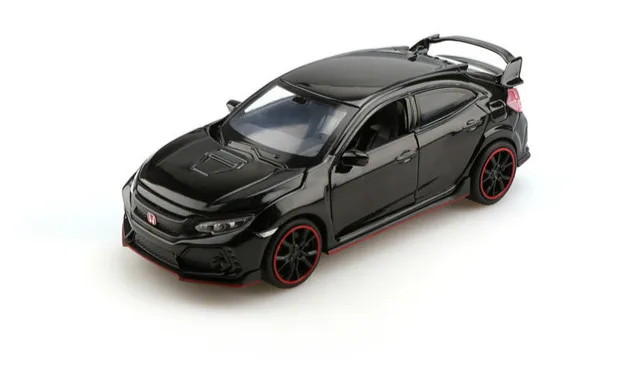 Сплав автомобиль 1:32 высокое моделирование Honda Civic Тип R модель сплав автомобиль звук и свет оттяните автомобиль игрушки для детей Подарки - Цвет: no box