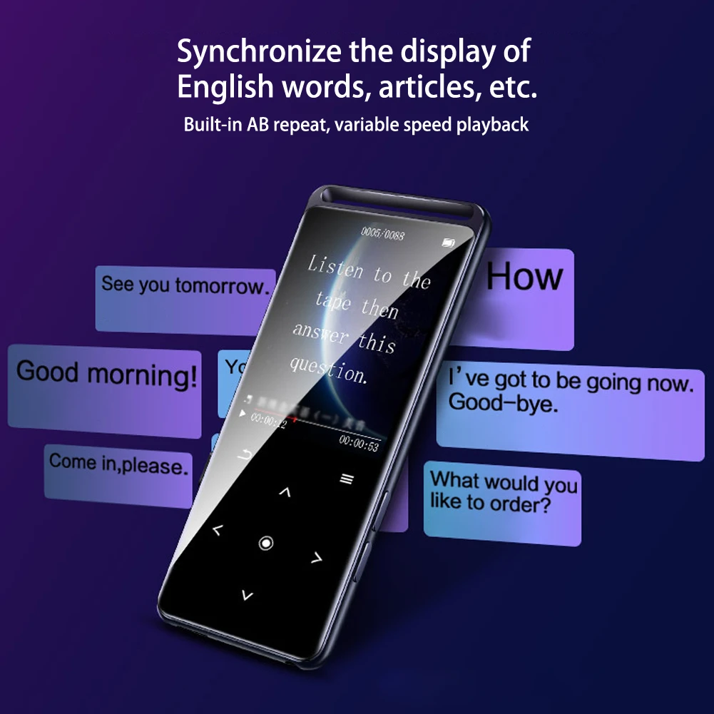 M6 MP3-плеер с Bluetooth Сенсорный экран и встроенный 16G HiFi портативный Walkman с радио/FM/запись электронная книга mp3-плеер
