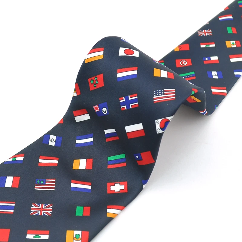 Новинка, 4 дюйма, широкий национальный флаг, флаг мира, флаги Олимпийских стран, галстук, полиэстер, тканый, модный, мужской, вечерние, Свадебный галстук-платок