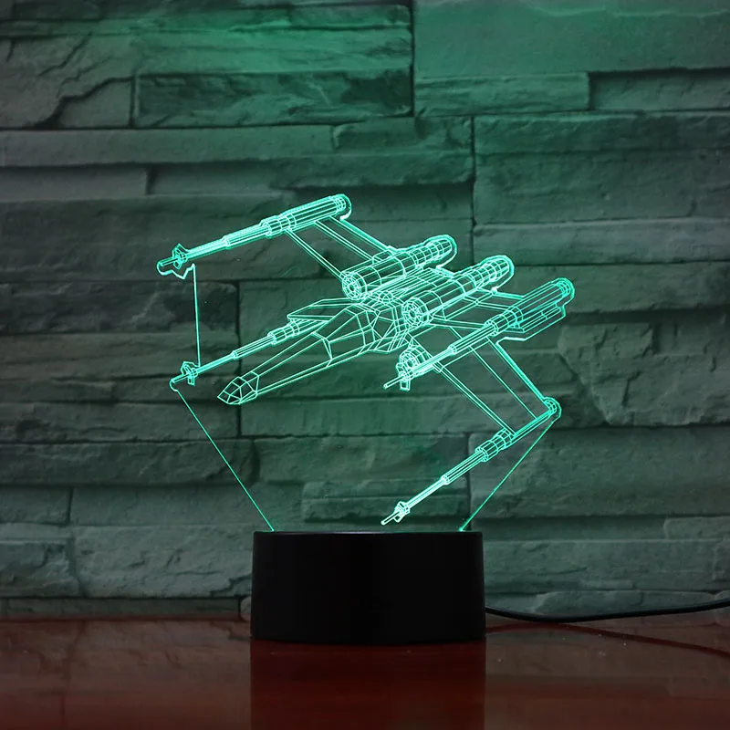 T-65B X-wing» и «Звездные войны 3d светодиодный ночной Светильник для мальчиков ребенок друг подарок к празднику Украшения в спальню Звездные войны настольная ночника космический истребитель