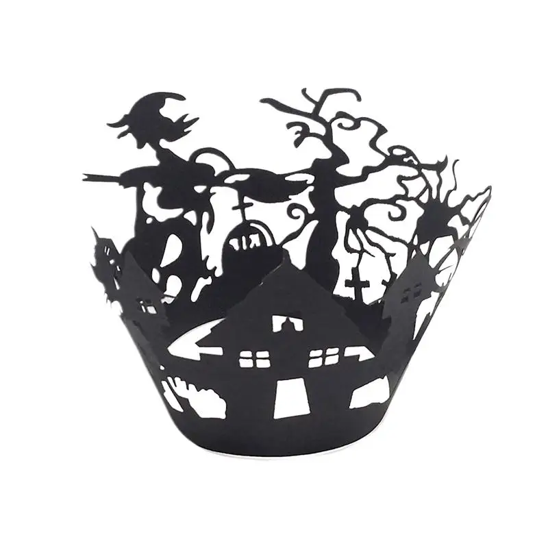 20 шт. бумажные кружевные формочки для кексов на Хэллоуин|Товары украшения тортов|