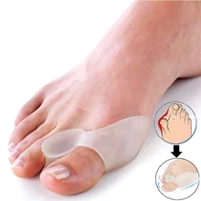 2 пары силиконовых гелевых разделителей для пальцев ног, мягкие ортопедические стельки, растягиватели, облегчающие боль, ортопедические стельки для ног