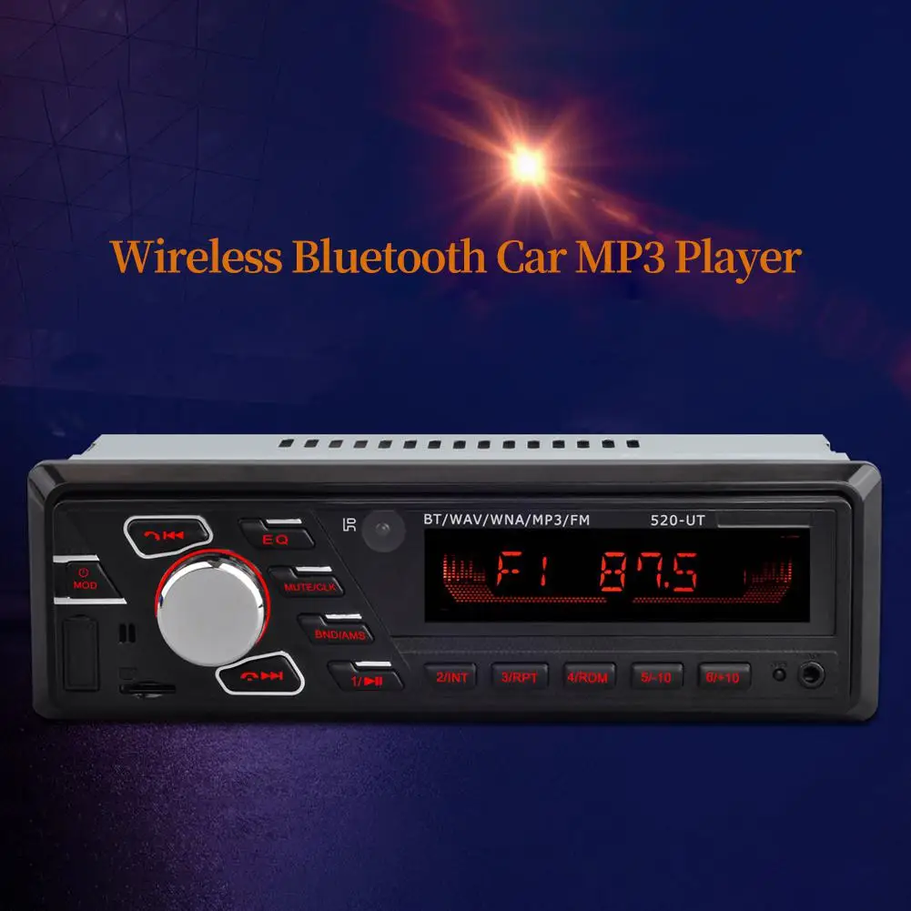 Автомобильный беспроводной Bluetooth Радио Hands-free MP3 музыкальный плеер USB карта машина fm-радио воспроизведение 12 в черные автомобильные аксессуары