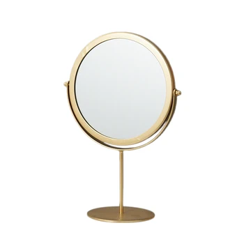 

Standing Portable Metal Makeup Mirror Round Shape Desktop Vanity Mirror