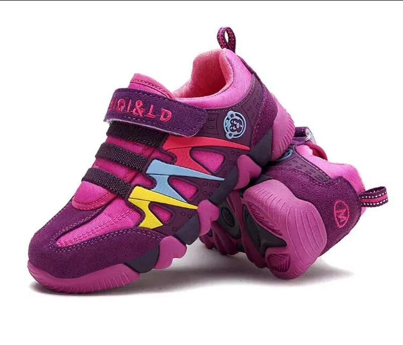 Детские для тенниса дышащие кроссовки для бега модные кроссовки для мальчиков и девочек - Цвет: rose red