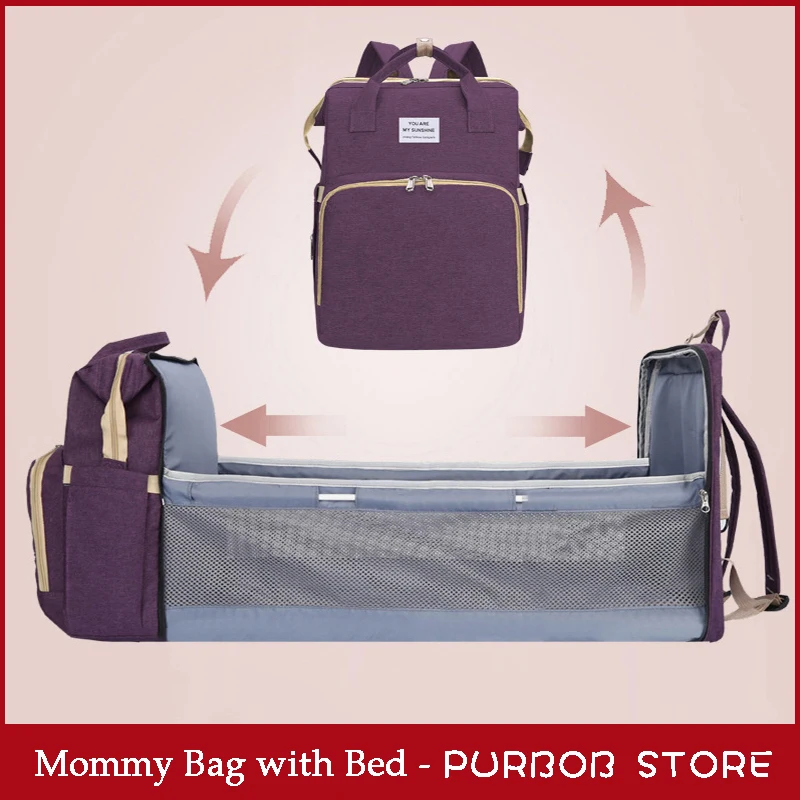 

PURBOB diaper bag backpack crib bed mommy Travel baby carry cot bags bebes sac mochila bolsos bolsa maternidade for mom rugzak