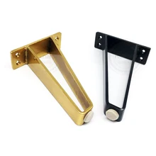 Квадратная Золотая ножка стула, шкаф u-образной формы 15 см/18 см DIY ножка стола, твердая металлическая опорная ножка кровати, мебельная фурнитура