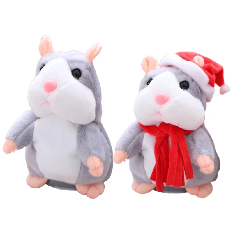 

Talking hamster repeats what you say imitating behaviors, pet plush toys, electronic mouse interactive toys for friends