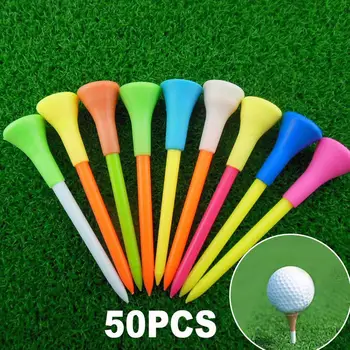 

New 50pcs 85mm Plastic Golf Tees Golf Rubber Cushion Top Golf High Quality