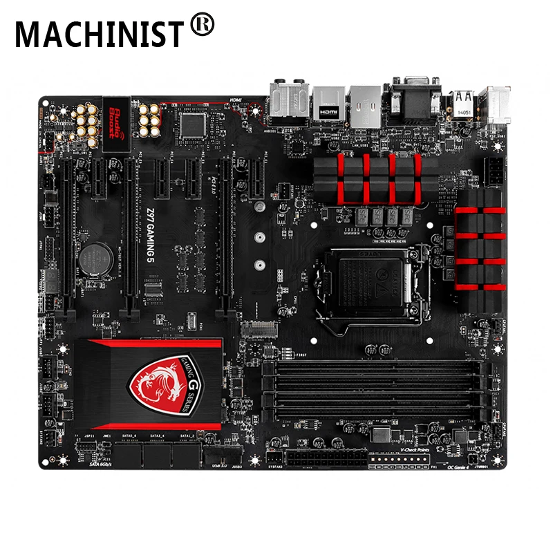 

For MSI Z97 GAMING 5 Desktop motherboard Intel Z97 LGA 1150 ATX DDR3 32GB SATA3.0 USB3.0 PCI-E 3.0 100% fully Tested