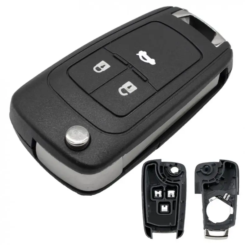 

3 Buttons Car Key Fob Case Shell Replacement Flip Folding Remote Cover Fit for-Opel Vauxhall Astra Insignia Vectra Corsa Zafira