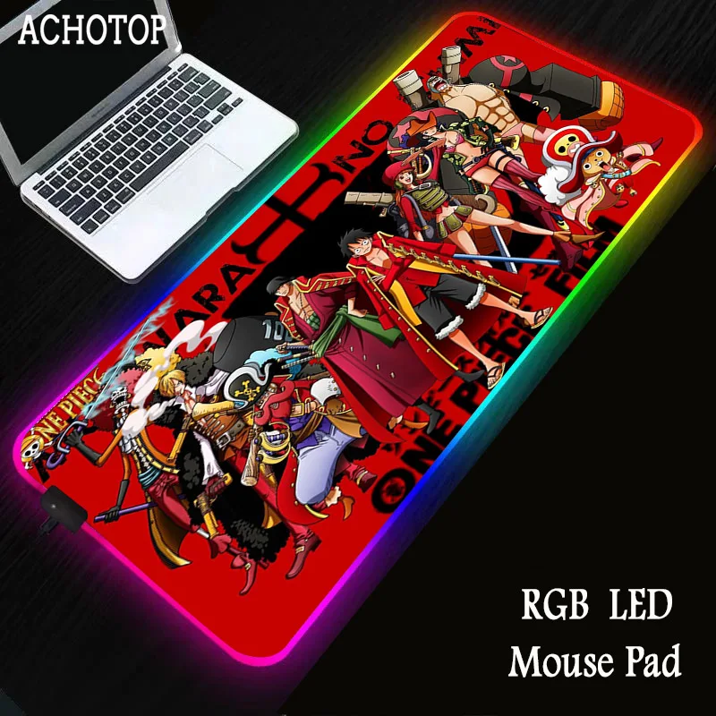 

One Piec Gaming Mouse Pad Computer Mousepad Large Mouse Pad Gamer RGB Anime Big Mouse Carpet PC Desk RGB Mat