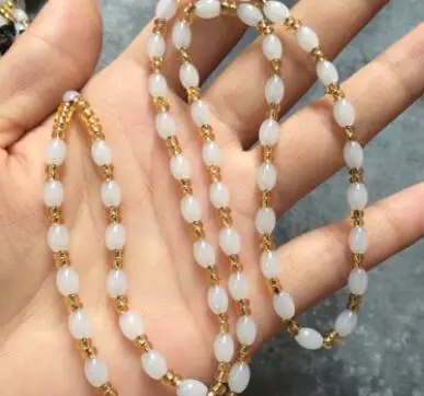 809 &gt&gt&gtFine stone beads necklace woven rope pure hand knit sweater chain pendant | Украшения и аксессуары