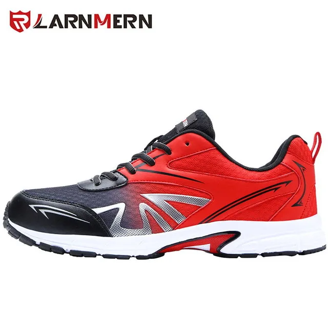 Для Мужчин's стальной подносок Кепки защитная Рабочая обувь Легкий дышащий материал; Рабочая обувь противоскользящий дизайн защитная обувь ботинки - Цвет: red