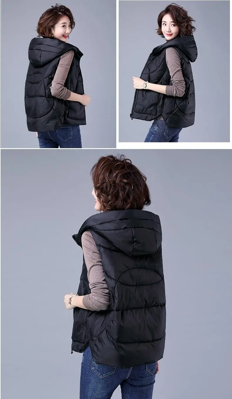 jaqueta acolchoada quente, colete feminino, Y359, 6XL, 2023