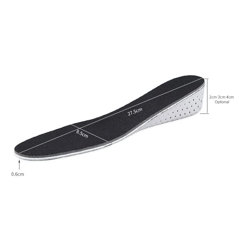 1 Pair Women Men Comfortable Height Increase Insole Unisex Insert EVA Memory Foam Insoles Shoes Full Hlaf Pad Cushion #SD