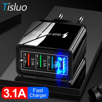 

USB Charger Quick Charge 3.0 For Phone Adapter for iPhone Huawei Mate 30 Tablet Portable EU/US Wall Mobile Charger Fast Charger