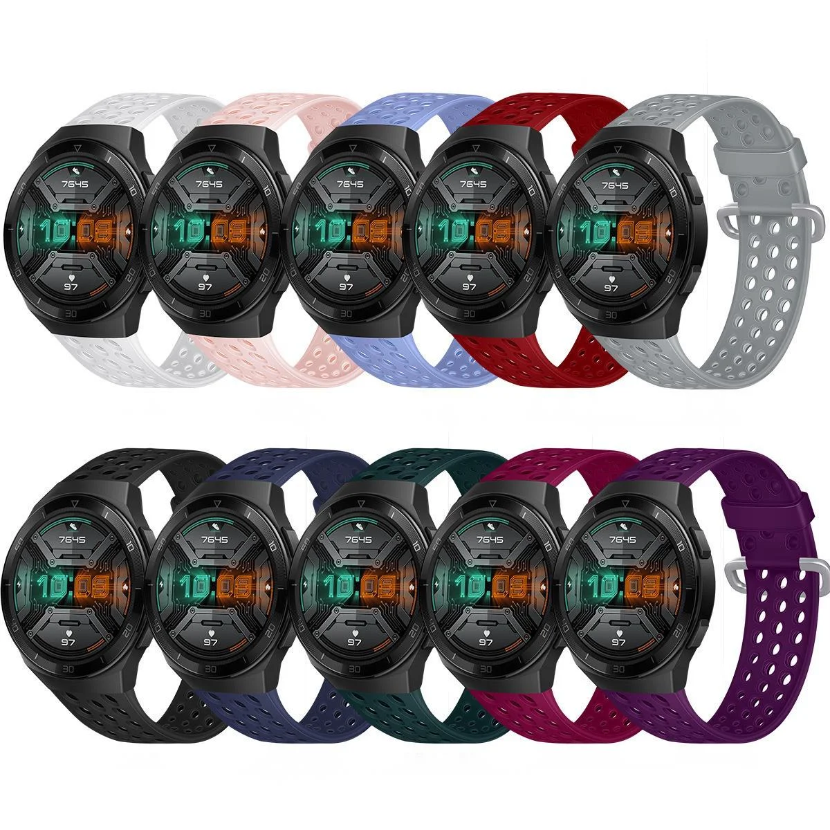 Ремешок силиконовый для наручных часов HUAWEI Watch GT/GT 2E модный спортивный