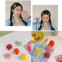 Horquilla para el pelo con dibujos animados, con frutas creativas, a la moda, de resina