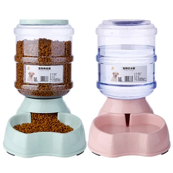

clearance!\Dog Automatic Feeders Cat Automatic Feeder Self Pushing Intelligence Pet Water Dispenser Meal Size Made By Plastic