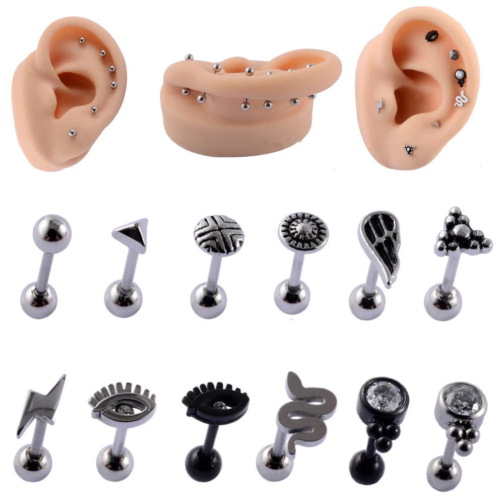 Stainless Steel Eye Earring Conch Stainless Steel Ear Lobe Stud 1pc