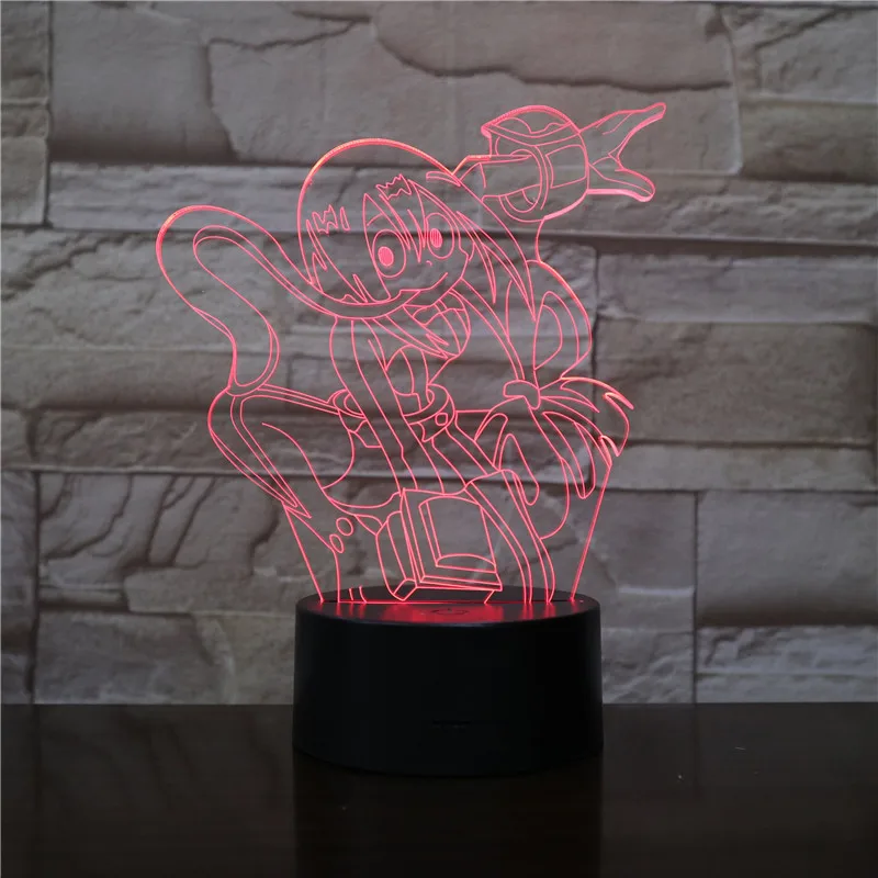 Мультфильм девушка 3d ночник Led девушка день рождения дочери подарок номер Декор Свет сенсорный датчик настольный ночник домашний декор 2436
