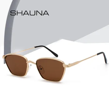

SHAUNA Ins Popular Small Cat Eye Sunglasses Fashion Anti-Blue Metal Eyeglasses Frame Men UV400