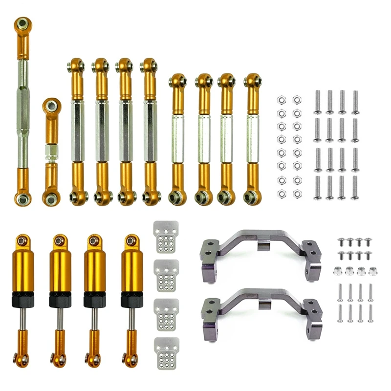 Fauge for WPL C14 C24 C24-1 1/16 RC Car Steering Link Rod Pull Rod Mount Seat Shock Absorber Set Upgrade Accessories,Purple Fauge for WPL C14 C24 C24-1 1/16 RC Car Steering Link Rod Pull Rod Mount Seat Shock Absorber Set Upgrade Accessories,Purple