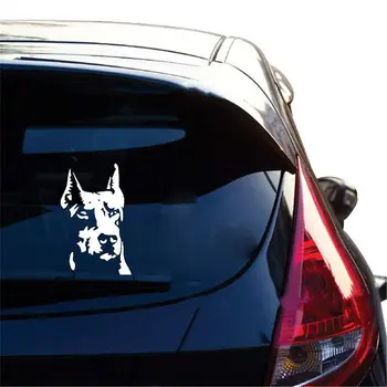 

14*9cm Car Stickers Dog Hound Doberman Pinscher Decals Vinyl Waterproof Auto Car Window Door Decor Animal Sticker Decoration