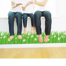 Стиль SK7044 лампа в виде лилии газон плинтус Ванная комната для кухонной и входной двери и окна стены съемные наклейки из ПВХ