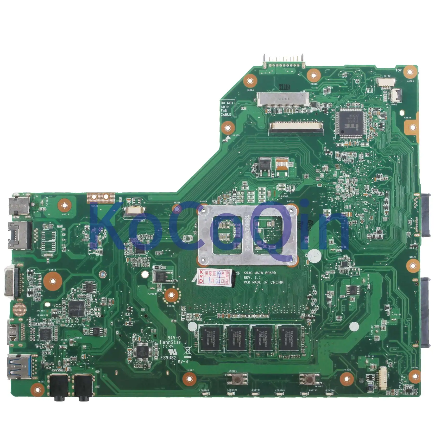 Материнская плата ноутбука KoCoQin для ASUS K54C X54CC материнская плата 60-N9TMB1000 60-N9TMB1000-B15 Rev 2,1 HM65