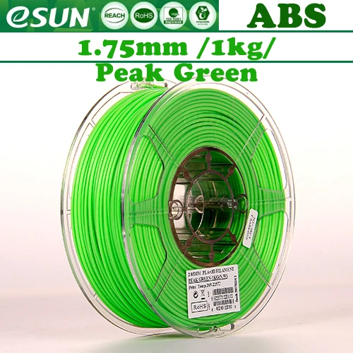 ABS! Esun Филамент пластик для ANET ender3 3d принтер/1 кг 340 м/PETG/ABS/TPU из России - Цвет: ABS-peakGreen