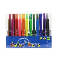 Портативная ручка для детей и студентов, ручная роспись, 24 цвета, водостойкая ручка, моющаяся, Нетоксичная ручка для рисования, Студенческая ручка с граффити